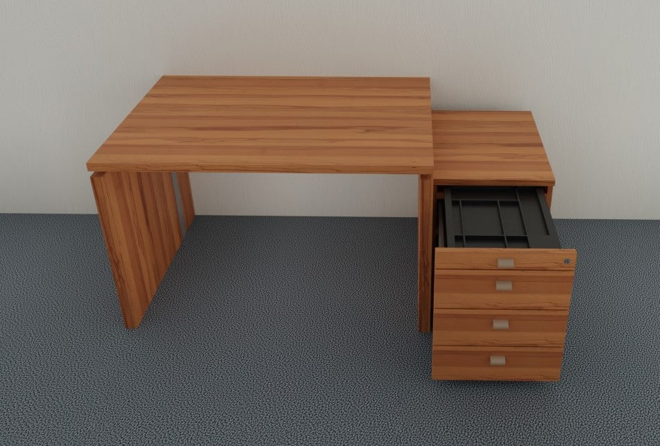 Cento - Schreibtisch mit Rollcontainer