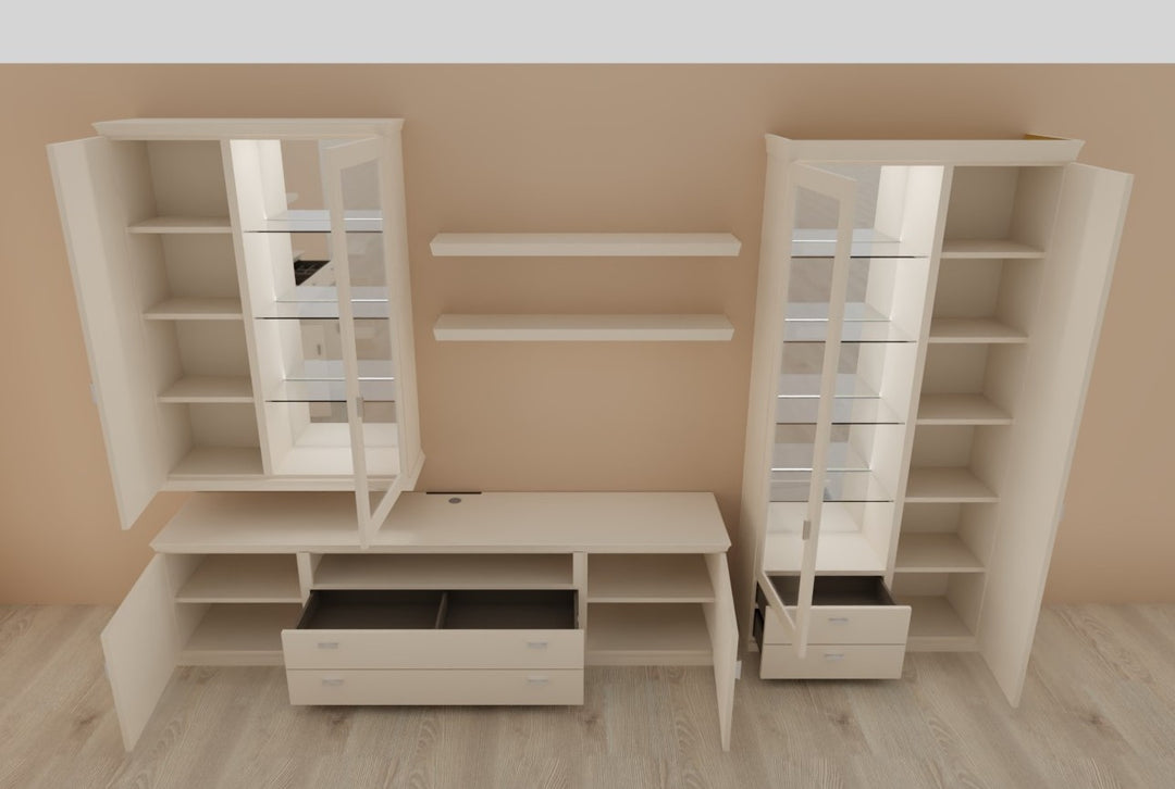Korsika - Musterring - Wohnwand + Sideboard + Wandboard