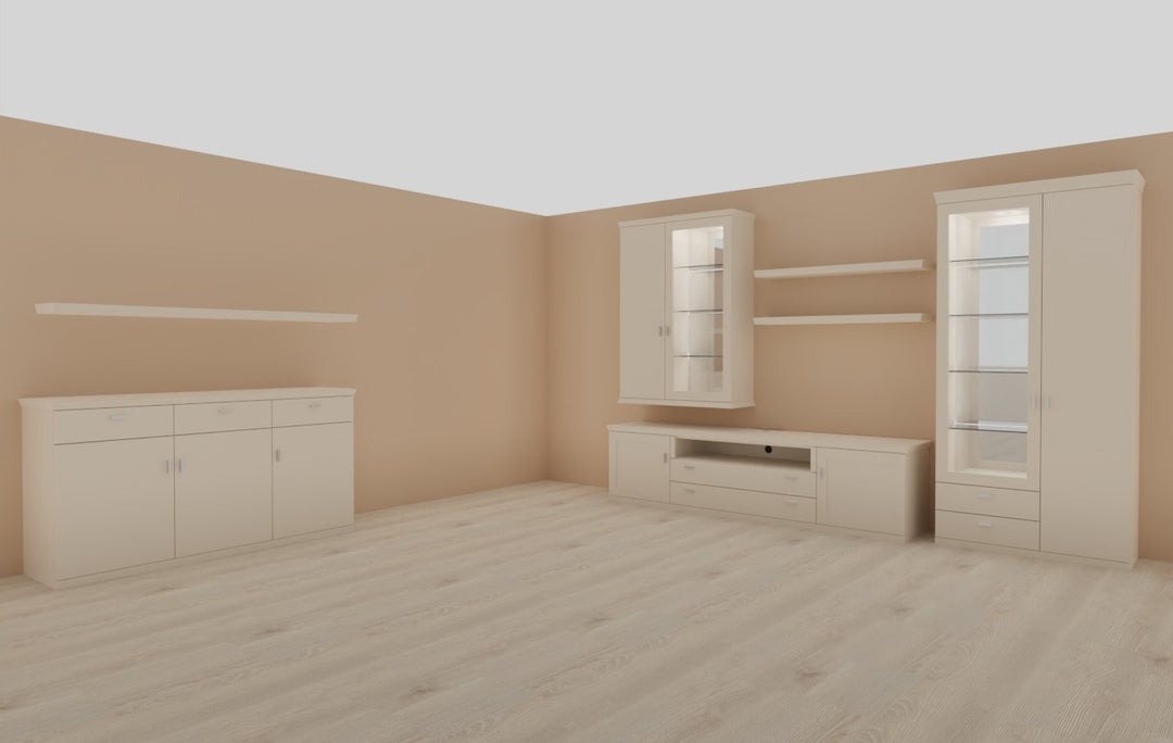Korsika - Musterring - Wohnwand + Sideboard + Wandboard