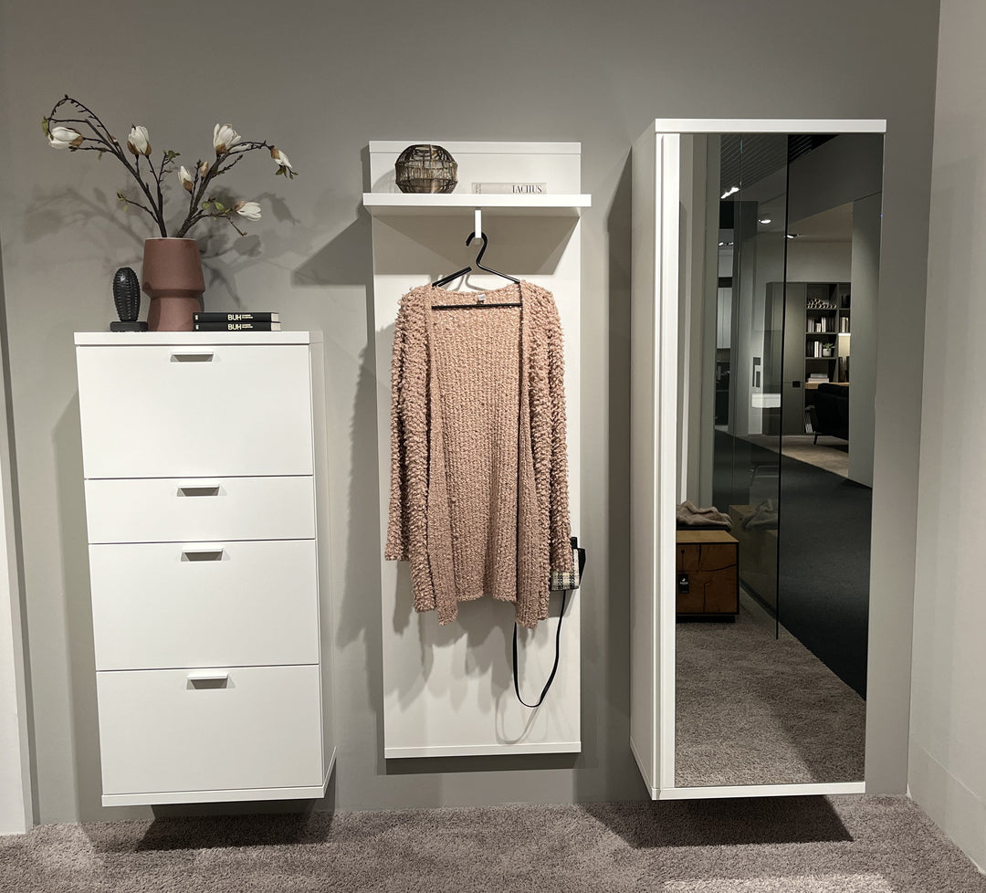Siena Garderobe - Garderobe mit Hängeschuhschrank links/rechts und Hängepaneel