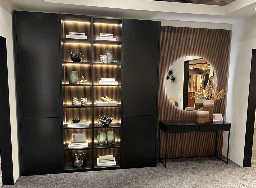 Harmony - Bücherregal mit Stauraum, Konsolentisch und Spiegel