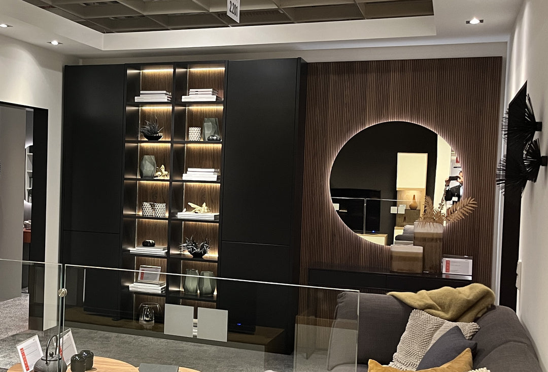 Harmony - Bücherregal mit Stauraum, Konsolentisch und Spiegel