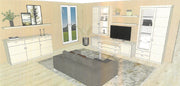 Korsika - Musterring - Wohnwand + Sideboard + Wandboard