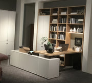 Kira System - Musterring - Schreibtischplanung mit Regalkombination + Stauraum