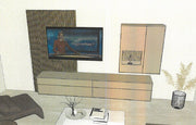 Kara Frame - Musterring - TV Wand mit Deepline Paneel